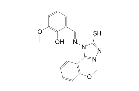 2-methoxy-6-((E)-{[3-(2-methoxyphenyl)-5-sulfanyl-4H-1,2,4-triazol-4-yl]imino}methyl)phenol