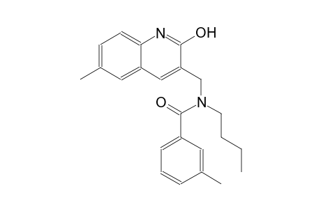 N-butyl-N-[(2-hydroxy-6-methyl-3-quinolinyl)methyl]-3-methylbenzamide