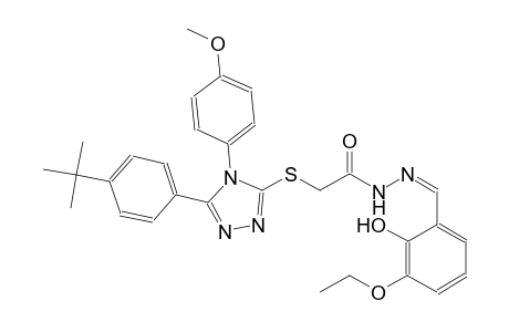 2-{[5-(4-tert-butylphenyl)-4-(4-methoxyphenyl)-4H-1,2,4-triazol-3-yl]sulfanyl}-N'-[(Z)-(3-ethoxy-2-hydroxyphenyl)methylidene]acetohydrazide