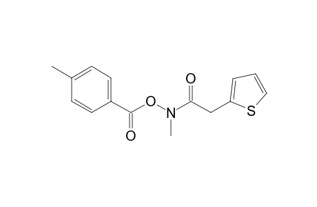 N-(4-Methylbenzoyloxy)-N-methyl-2-(2-thienyl)acetamide