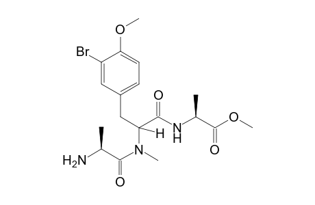 (2S)-2-[[(2R)-2-[[(2S)-2-amino-1-oxopropyl]-methylamino]-3-(3-bromo-4-methoxyphenyl)-1-oxopropyl]amino]propanoic acid methyl ester