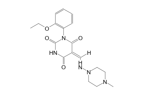 (5E)-1-(2-ethoxyphenyl)-5-{[(4-methyl-1-piperazinyl)amino]methylene}-2,4,6(1H,3H,5H)-pyrimidinetrione