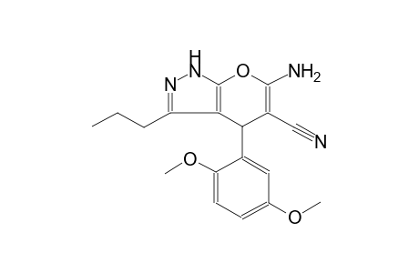 pyrano[2,3-c]pyrazole-5-carbonitrile, 6-amino-4-(2,5-dimethoxyphenyl)-1,4-dihydro-3-propyl-