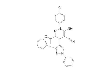 6-Acetyl-3-amino-2-(4-chlorophenyl)-5-(1,3-diphenyl-1H-pyrazol-4-yl)-2,5-dihydropyridazine-4-carbonitrile