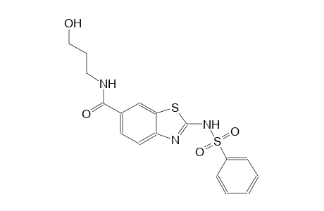6-benzothiazolecarboxamide, N-(3-hydroxypropyl)-2-[(phenylsulfonyl)amino]-