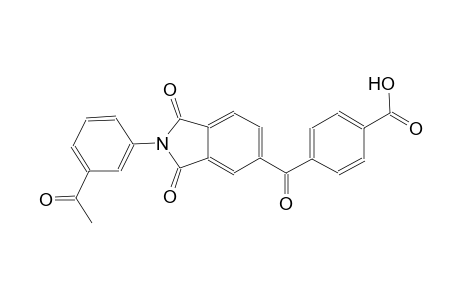 4-{[2-(3-acetylphenyl)-1,3-dioxo-2,3-dihydro-1H-isoindol-5-yl]carbonyl}benzoic acid