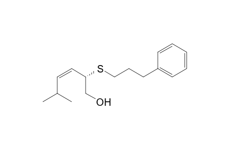 (Z,2S)-5-methyl-2-(3-phenylpropylsulfanyl)hex-3-en-1-ol