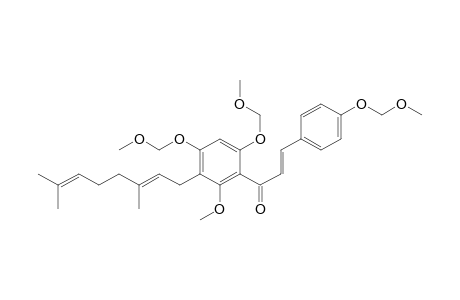 (E)-1-[3-[(2E)-3,7-dimethylocta-2,6-dienyl]-2-methoxy-4,6-bis(methoxymethoxy)phenyl]-3-[4-(methoxymethoxy)phenyl]-2-propen-1-one