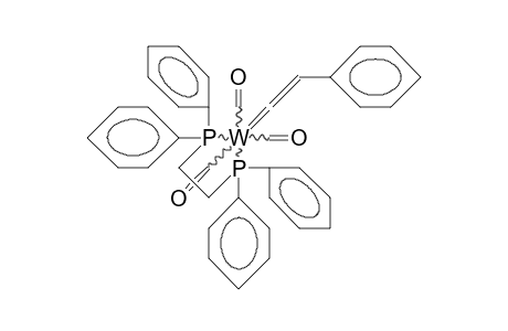 Mer-(phenyl-vinylidene)-(1,2-diphenylphosphino-ethylene) tungsten tricarbonyl