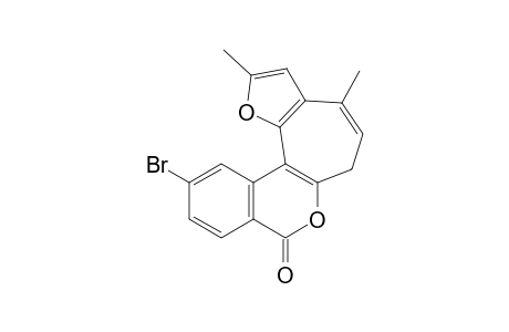 2,4-Dimethyl-11-bromofuro[2',3' : 3,4]cyclohepta[1,2-c]isochromen-8(6H)-one