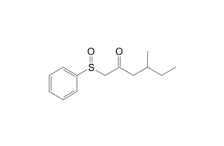 4-Methyl-1-(phenylsulfinyl)hexan-2-one