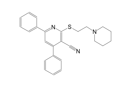 4,6-diphenyl-2-{[2-(1-piperidinyl)ethyl]sulfanyl}nicotinonitrile