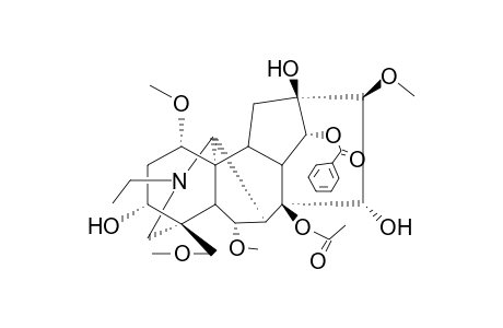 Aconitane-3,8,13,14,15-pentol, 20-ethyl-1,6,16-trimethoxy-4-(methoxymethyl)-, 8-acetate 14-benzoate, (1.alpha.,3.alpha.,6.alpha.,14.alpha.,15.alpha.,16.beta.)-