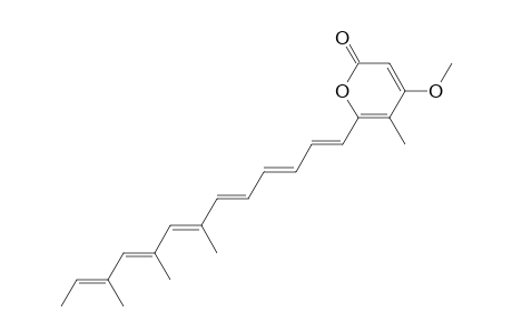 2H-Pyran-2-one, 4-methoxy-5-methyl-6-(7,9,11-trimethyl-1,3,5,7,9,11-tridecahexaenyl)-, (all-E)-