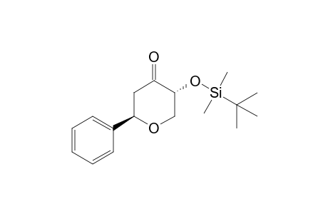 (2R*,5R*)-5-[(tert-Butyldimethylsilyl)oxy]-2-phenyloxan-4-one