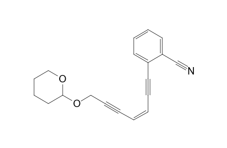 2-[(Z)-7-(2-oxanyloxy)hept-3-en-1,5-diynyl]benzonitrile