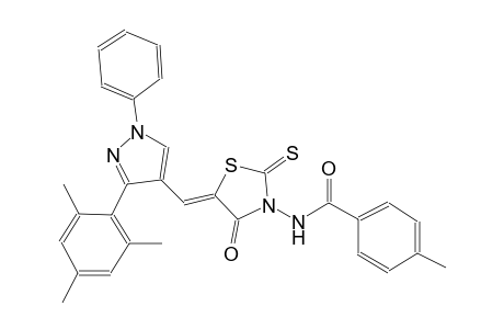 benzamide, 4-methyl-N-[(5Z)-4-oxo-5-[[1-phenyl-3-(2,4,6-trimethylphenyl)-1H-pyrazol-4-yl]methylene]-2-thioxothiazolidinyl]-