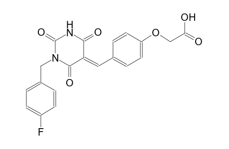 {4-[(E)-(1-(4-fluorobenzyl)-2,4,6-trioxotetrahydro-5(2H)-pyrimidinylidene)methyl]phenoxy}acetic acid