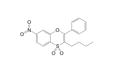 2-Phenyl-3-butyl-7-nitro-1,4-benzoxathiine-4,4-dioxide