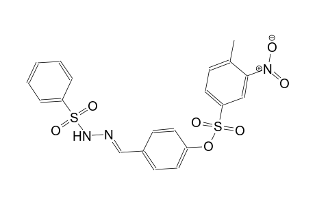 4-{(E)-[2-(phenylsulfonyl)hydrazono]methyl}phenyl 4-methyl-3-nitrobenzenesulfonate