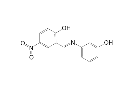 2-((E)-[(3-Hydroxyphenyl)imino]methyl)-4-nitrophenol