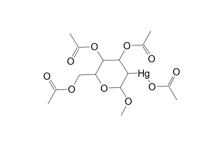 .beta.-D-Glucopyranoside, methyl 2-[(acetyloxy)mercurio]-2-deoxy-, triacetate