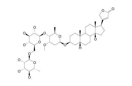 DIGITOXIGENIN-3-O-[ALPHA-L-RHAMNOPYRANOSYL-(1->6)-BETA-D-GLUCOPYRANOSYL-(1->4)-BETA-D-CYMAROPYRANOSIDE]