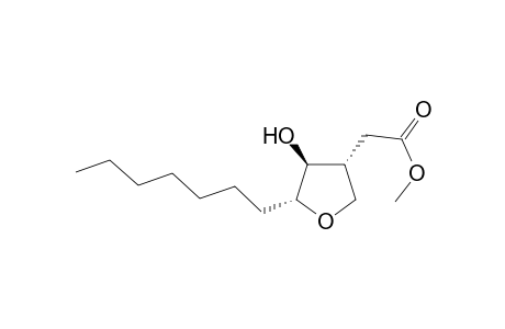 (3R*,4S*,5R*)-4-Hydroxy-5-heptyltetrahydrofuran-3-yl)acetic acid methyl ester