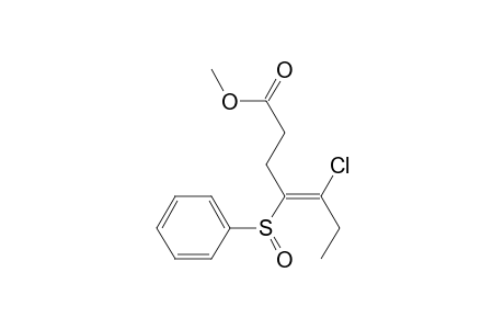 4-Heptenoic acid, 5-chloro-4-(phenylsulfinyl)-, methyl ester, (E)-