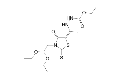 Ethyl 2-{(1E)-1-[3-(2,2-diethoxyethyl)-4-oxo-2-thioxo-1,3-thiazolidin-5-ylidene]ethyl}hydrazinecarboxylate