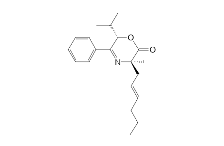 (3R,6S)-3-[(E)-Hex-2-enyl)-6-isopropyl-3-methyl-5-phenyl-3,6-dihydro-2H-[1,4]oxazin-2-one