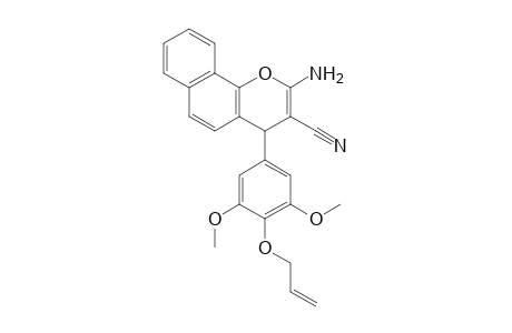 2-Amino-4-(4-allyloxy-3,5-dimethoxyphenyl)-4H-naphtho(1,2-b)pyran-3-carbonitrile