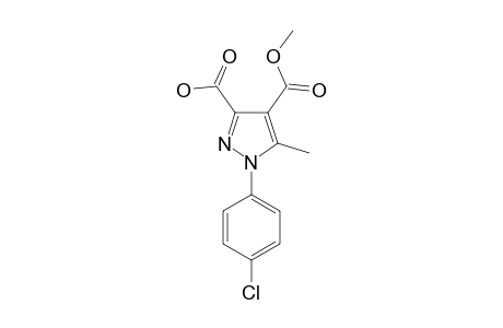 1-(4-CHLOROPHENYL)-4-(METHOXYCARBONYL)-5-METHYL-1H-PYRAZOLE-3-CARBOXYLIC-ACID