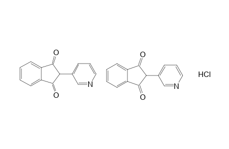 2-(3-pyridyl)-1,3-indandione, hydrochloride(2:1)