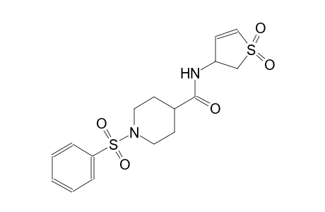 4-piperidinecarboxamide, N-(2,3-dihydro-1,1-dioxido-3-thienyl)-1-(phenylsulfonyl)-