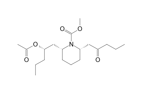 (2R,6S)-2-[(2S)-2-acetoxypentyl]-6-(2-ketopentyl)piperidine-1-carboxylic acid methyl ester
