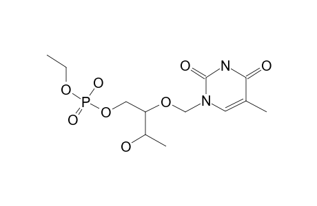 1-[[3'S-Hydroxy-2'R-butoxy]methyl]thymine, 1'-ethyl hydrogenphosphate