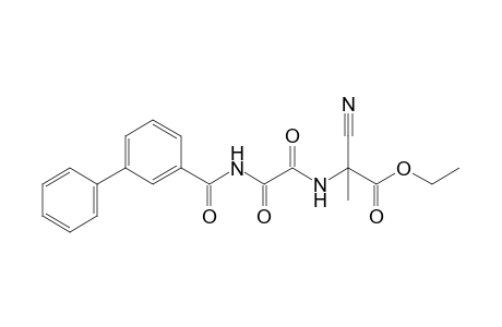 Ethyl 2-(2'-benzamido-2'-oxoacetamido)-2-cyano-5-phenylpropanoate