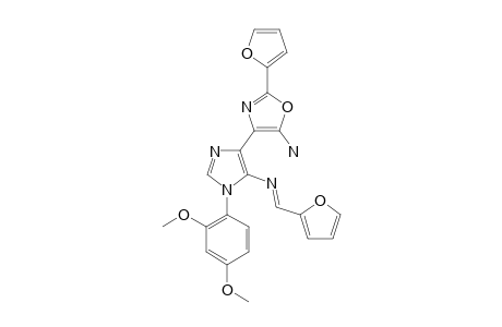 5-AMINO-2-FURYL-4-(1-O,P-DIMETHOXYPHENYL-5-FURYLIDENEAMINOIMIDAZOL-4-YL)-1,3-OXAZOLE