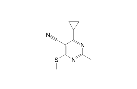 4-cyclopropyl-2-methyl-6-(methylthio)-5-pyrimidinecarbonitrile