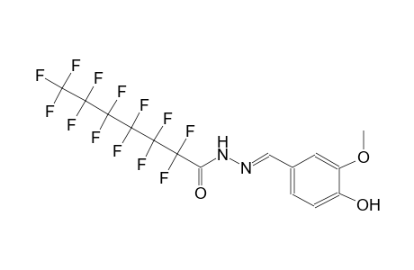 heptanoic acid, 2,2,3,3,4,4,5,5,6,6,7,7,7-tridecafluoro-, 2-[(E)-(4-hydroxy-3-methoxyphenyl)methylidene]hydrazide