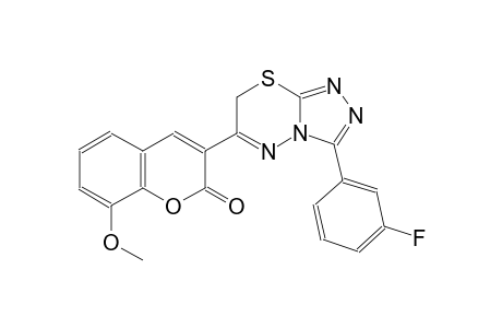 3-[3-(3-fluorophenyl)-7H-[1,2,4]triazolo[3,4-b][1,3,4]thiadiazin-6-yl]-8-methoxy-2H-chromen-2-one
