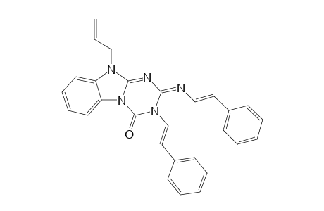 2-(Phenylethenylimino)-3-(phenylethenyl)-10-(prop-2-enyl)-2,3,4,10-tetrahydro-1,3,5-triazino[1,2-a]benzimidazole-4-one