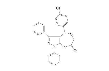 4-(4-Chloro-phenyl)-1,3-diphenyl-4,8-dihydro-1H-pyrazolo[3,4-e][1,4]thiazepin-7-one