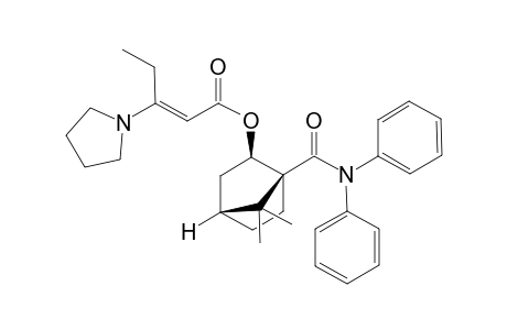 (1S,2R,4R)-7,7-Dimethylbicyclo[2.2.1]heptane-1-carboxylic acid diphenylamide-2-yl (E)-3-(pyrrolidin-1-yl)pent-2-enoate