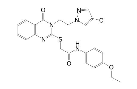 2-({3-[2-(4-chloro-1H-pyrazol-1-yl)ethyl]-4-oxo-3,4-dihydro-2-quinazolinyl}sulfanyl)-N-(4-ethoxyphenyl)acetamide