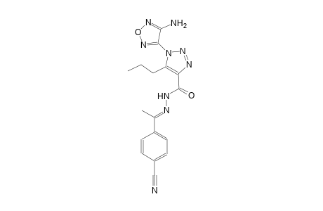 1-(4-amino-1,2,5-oxadiazol-3-yl)-N'-[(E)-1-(4-cyanophenyl)ethylidene]-5-propyl-1H-1,2,3-triazole-4-carbohydrazide