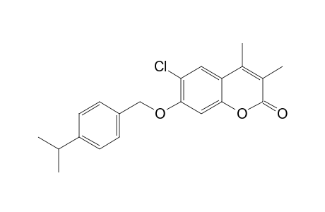 2H-1-Benzopyran-2-one, 6-chloro-3,4-dimethyl-7-[[4-(1-methylethyl)phenyl]methoxy]-