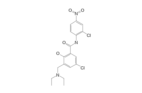 5-chloro-N-(2-chloro-4-nitrophenyl)-3-(diethylaminomethyl)-2-hydroxybenzamide
