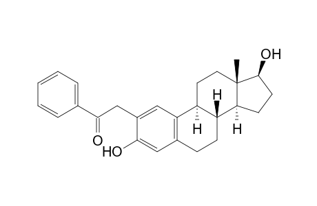 2-[(8R,9S,13S,14S,17S)-13-methyl-3,17-bis(oxidanyl)-6,7,8,9,11,12,14,15,16,17-decahydrocyclopenta[a]phenanthren-2-yl]-1-phenyl-ethanone